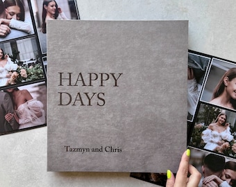 Wedding Photo Album, Personalized Custom Wedding Photo Album With Sleeves up to 4x6 Photos, Slip in Family Photo Album, Luxury Photo Album