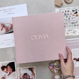 First Year Baby Memory Book | Baby Album | Modern Baby Journal | Baby Shower Gift | Baby Book | 5 Year Baby book