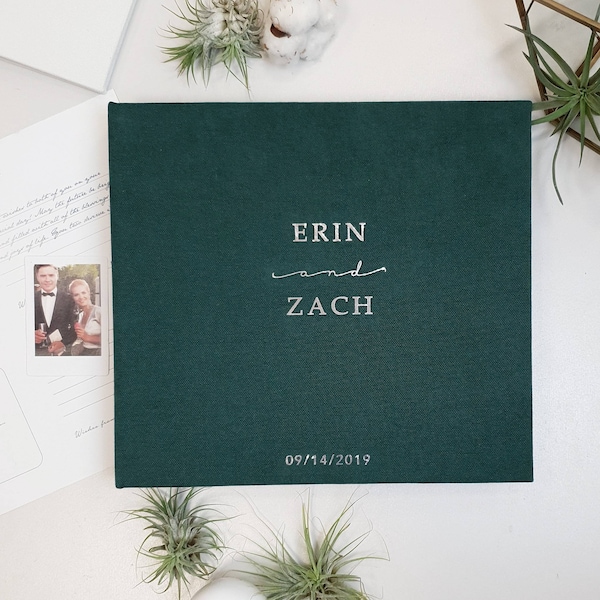 Linen Guest Book Etsy