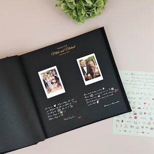 Black Wedding Album, Instant Guest Book, Black Pages, Instax Picture Album, Birthday Album, Wedding Instax Book