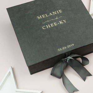 Personalisierte Hochzeit Erinnerungsbox | Individuelle Erinnerungsbox für Fotoalbum, Gästebuch oder Sammelalbum |  Hochzeitsumschläge Box oder Hochzeitskarte Box