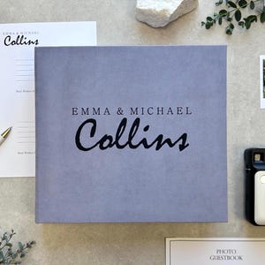 Personalized Wedding Guest book, Custom Photo Guest book, Photo Guest book for all Instant Photos, Photo Booth Book for 2x6, 4x6 Photos