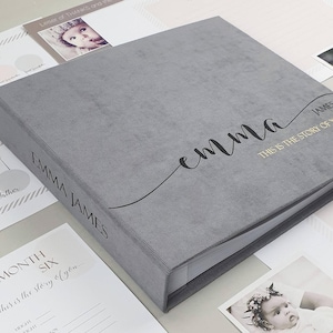 Personalized First Year Baby Book | Baby Memory Book for First 5 Years | 5-Year Baby Book | Modern Baby Shower Gift | Baby Keepsake Book