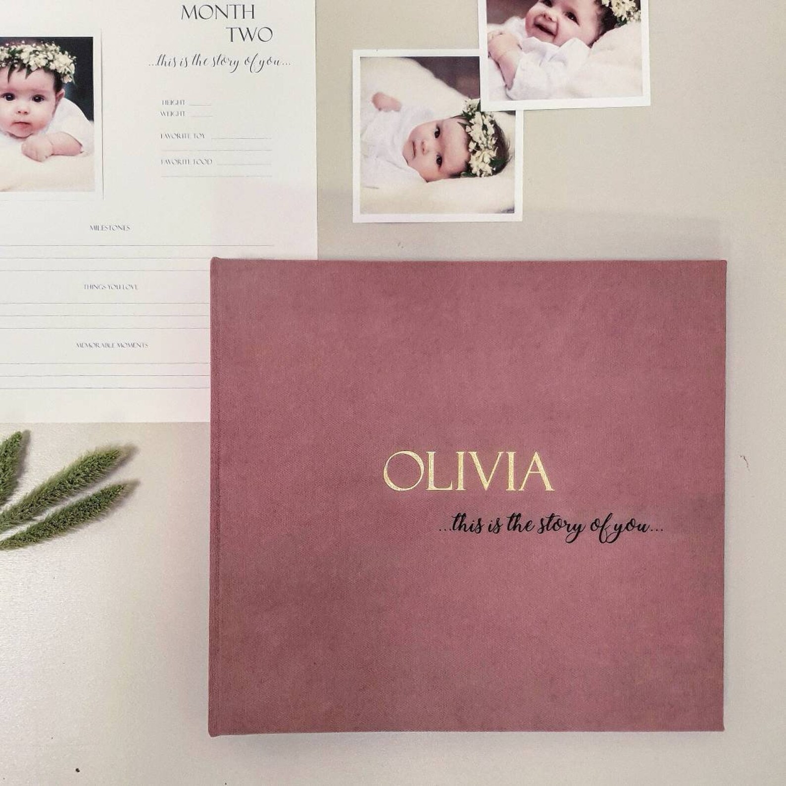 Baby's First Year Memory Book | Cream