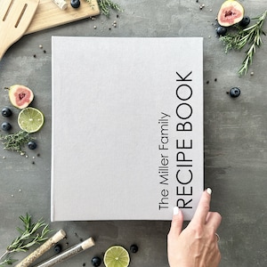 Gepersonaliseerde receptenboekbinder, kookboek, aangepaste A4 ringband met 4 4 ringen met mouwen, binder met harde kaft, boek met receptenorganisator, kookcadeau