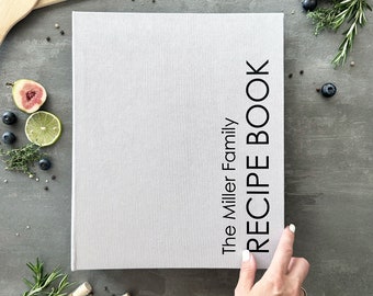 Personalised Recipe Book Binder, Cookbook, Custom A4 4 Ring Binder with Sleeves, Hard Cover Binder, Recipe Organizer book, Cooking Gift