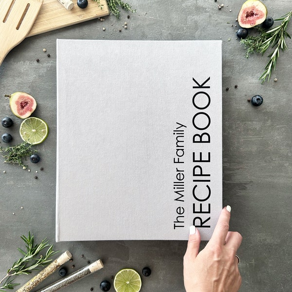 Personalised Recipe Book Binder, Cookbook, Custom A4 4 Ring Binder with Sleeves, Hard Cover Binder, Recipe Organizer book, Cooking Gift