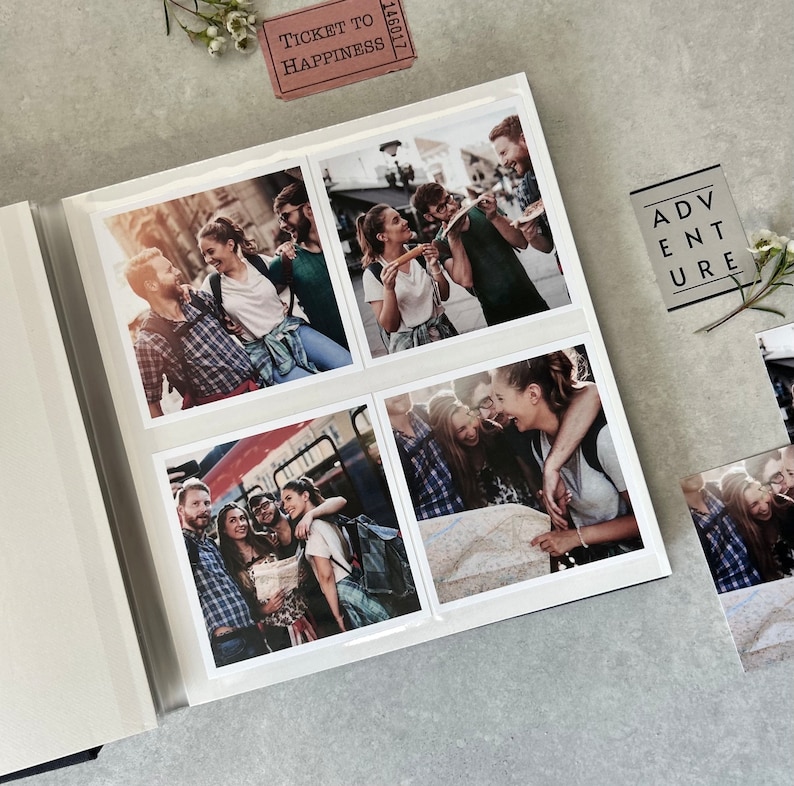 Personalised Modern Scrapbook Photo Album With Self-adhesive Pages, Travel Photo Album, Large Wedding Album, Family Photo Album image 7