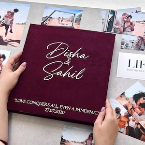 Personalized Large Photo Album for 4x6 Photos, Custom Wedding Photo Album with Sleeves, Slip in Family Photo Album, Best Wedding album