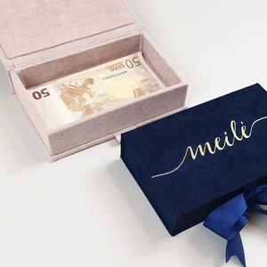 Personalized Keepsake Clamshell Box, Presentation gift box, Wedding, Birthday Congratulations Money Cash Gift Box