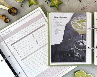 Pasta de Receitas Personalizada: Organizador de Livros de Receitas de Luxo Personalizado, Presente Ideal para a Cozinha no Natal