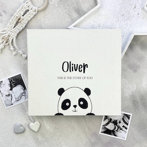 First Year Baby Memory Book | White Baby Album | Modern Baby Journal | Baby Shower Gift | Baby Book | 5 Year Baby Book