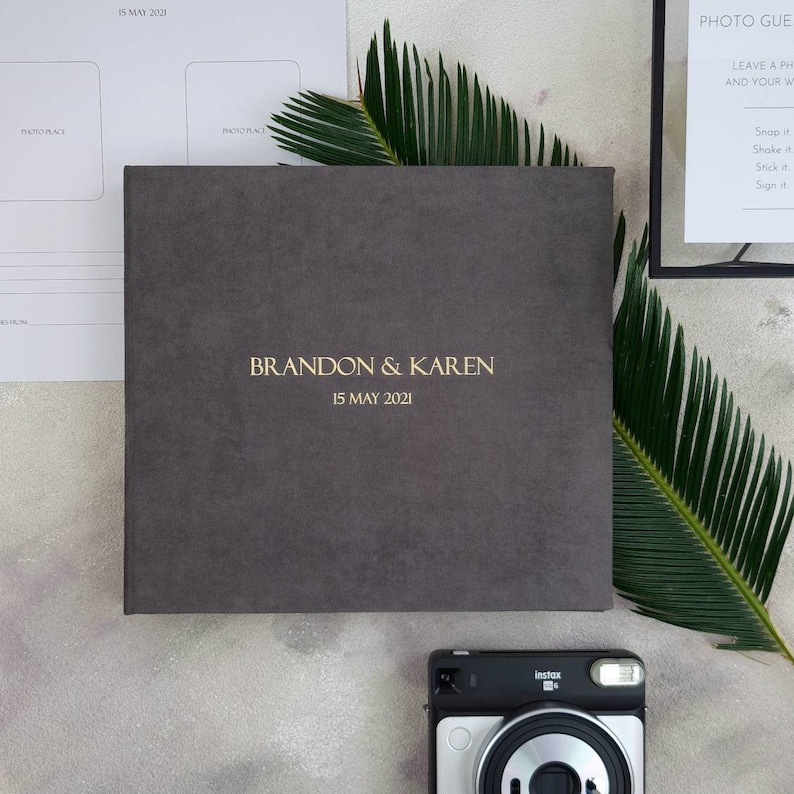 Instax Mini Album Instax Photo Album Instax Guest Book Dark Etsy