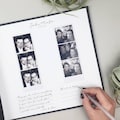 Wedding Guest Book Dark Gray With Matte Gold Lettering, Personalized Photo Guest Book, Instax Wedding Album, Photo Booth Album product logo