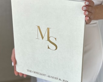 Wedding Celebrant Folder A4 with vows I Wedding ceremony book I Wedding officiant book I Personalized booklet for wedding ceremony readings