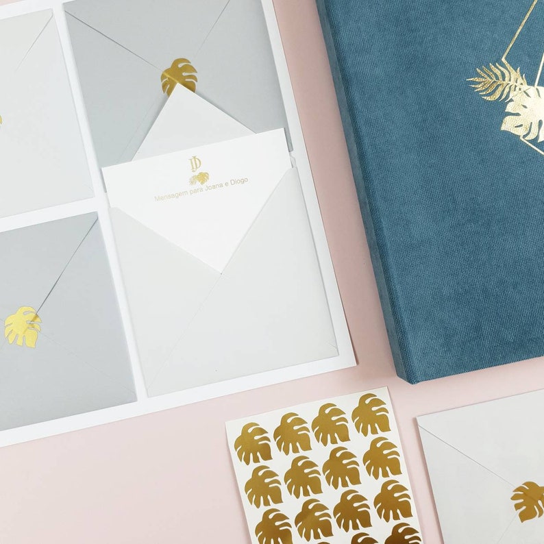 Geometric tropic Wedding Envelope guest book with wishes and advice cards for instax pictures Orginal Guest book ideas Wedding Advice book