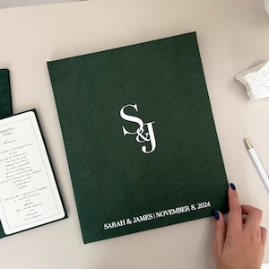 Personalisierte Hochzeit Celebrant Ordner mit Gelübde | A4 Zeremonie-Buch für Offiziantinnen und Lesungen |  Maßgeschneiderte Zelebrant-Ordner | Hochzeits-Booklet