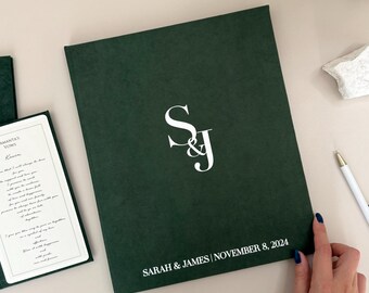 Personalized Wedding Celebrant Folder with Vows | A4 Ceremony Book for Officiant & Readings |  Customized Celebrant Folder | Wedding Booklet