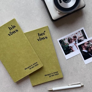 Boeken huwelijksceremonie geloften | Zijn en haar geloften met geloftekaarten | Set gelofteboeken | Boekje huwelijksgelofte