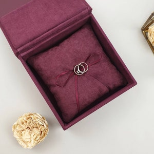 Personalized wedding ring box | Wedding ring pillow | Ring bearer box | Custom ring box | Ceremony ring box | Newlyweds rings box