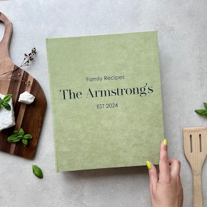 Pasta de receitas personalizada, livro de receitas, pasta personalizada A4 com 4 argolas e capas, pasta de capa dura, livro organizador de receitas, melhor presente de culinária