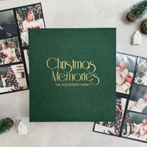Personalized Christmas Album for 4x6 Photos, Slip In Family Photo Album, Christmas Gift for Mom, Gift for Her, Christmas Memories Photo Book