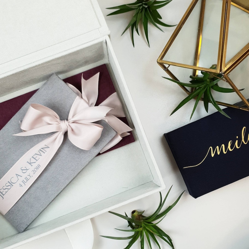 Personalized Keepsake Clamshell Box, Presentation gift box, Wedding, Birthday Congratulations Money Cash Gift Box