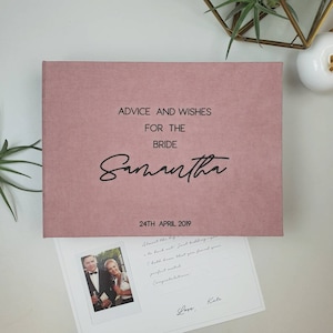 Bridal Shower Guest Book alternative - Personalized Box with Advice for the Bride cards, Advice for the Bride Shower Game, Bridal Games