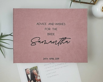 Personalized Bridal Shower Advice Box – Guest Book Alternative