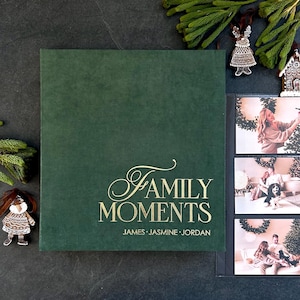 Holiday Photo Album With Sleeves for 4x6&quot; Photos | Personalized Custom Christmas Family Photo Album | Gift for Family Christmas Memories