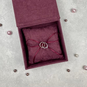 Personalized wedding ring box | Wedding ring pillow | Ring bearer box | Custom ring box | Ceremony ring box | Newlyweds rings box