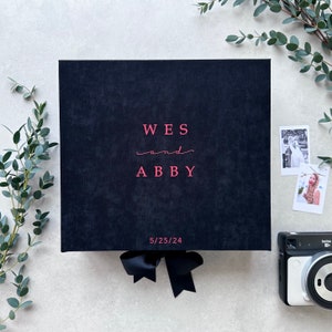 Caixa de lembranças de casamento personalizada | Caixa de memórias personalizada para álbum de fotos, livro de visitas ou scrapbook | Caixa de envelopes de casamento ou caixa de cartão de casamento