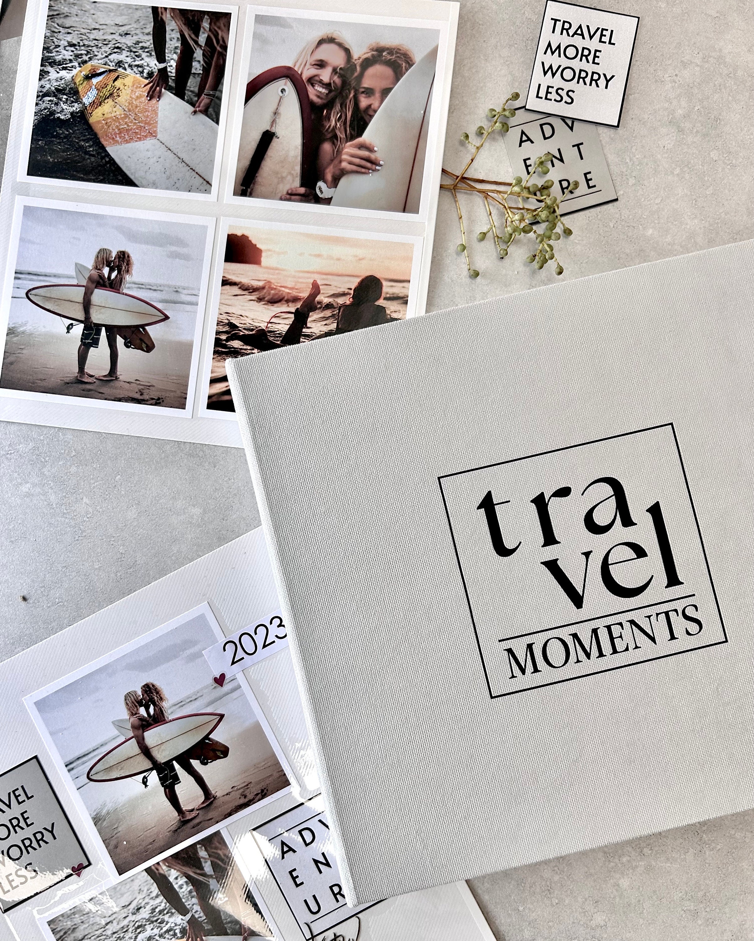 Travel photo album for your memories, Polaroid photo album friends,  personalized wedding album,…