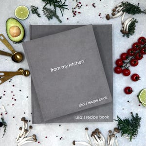 Pasta de receitas A5 personalizada, livro de receitas A4 personalizado, diário de receitas de cozinha A4, organizador de pasta de argolas A4 para receitas de família