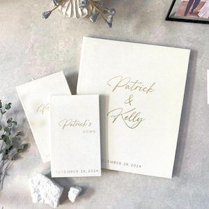 Personalisierte Hochzeit Celebrant Ordner mit Gelübde | A4 Zeremonie-Buch für Offiziantinnen und Lesungen | Maßgeschneiderte Zelebrant-Ordner | Hochzeits-Booklet