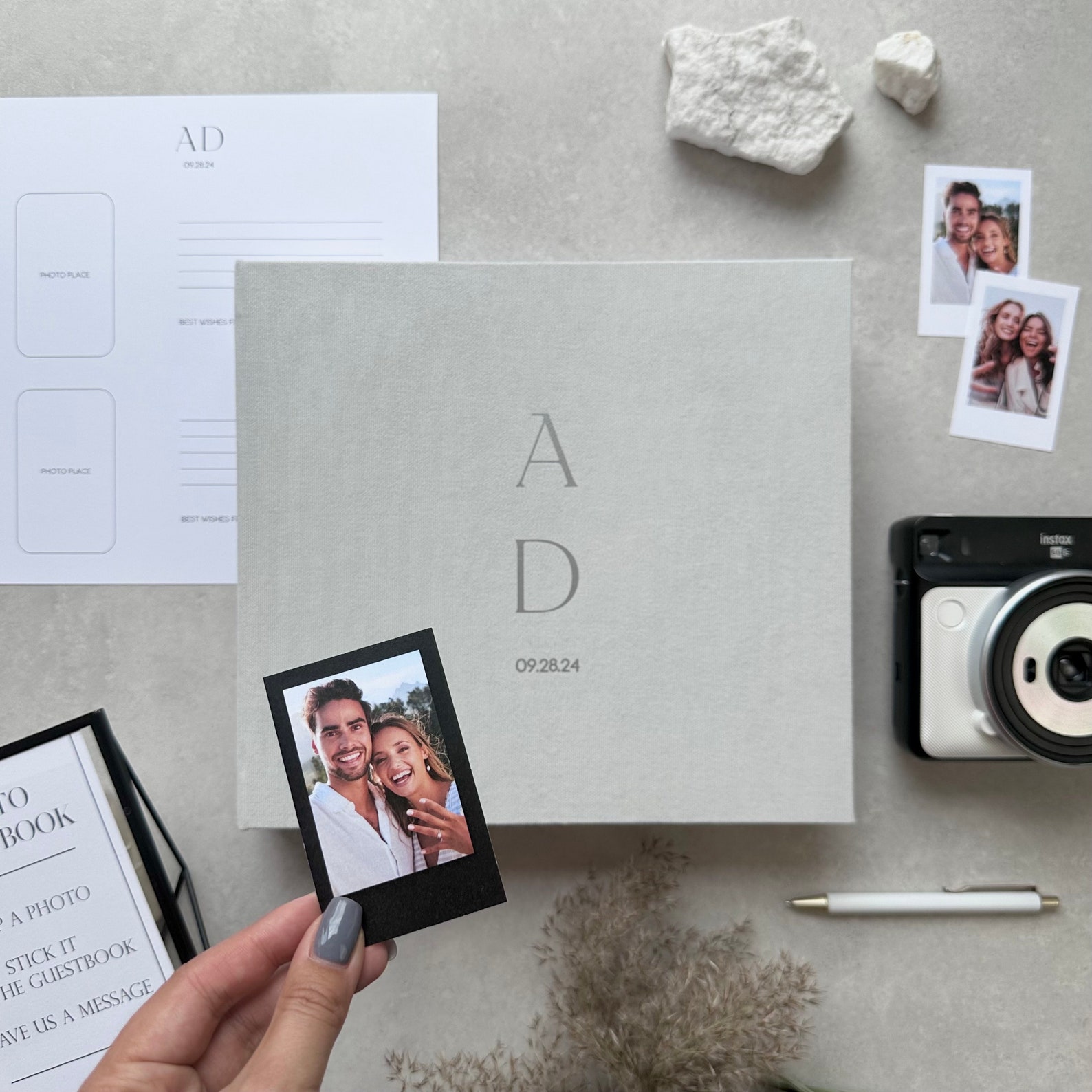 Personalized Wedding Guest Book I Instax Photo Booth Memories I ...
