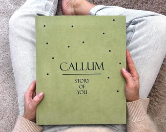 Personalized First 5 Year Baby Book | Baby Album & Milestone Journal.