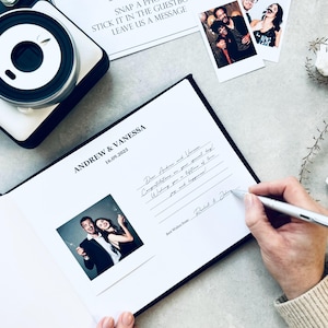 Instax Wedding Guest Book With Copper Lettering, Personalized Photo Guest Book, Instax Wedding Book, Photo Booth Album bild 19