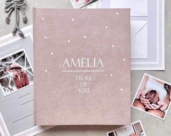 Baby Memory Book • Baby’s First 5 Years Binder • Personalized Milestone Album