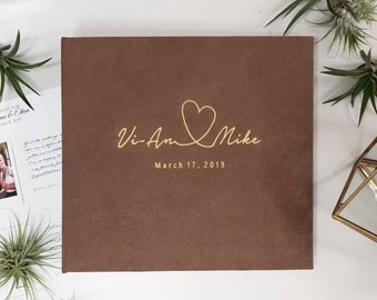 Libro de firmas de boda personalizado para fotos instantáneas - Instax, Polaroid, fotomatón 2x6 4x6