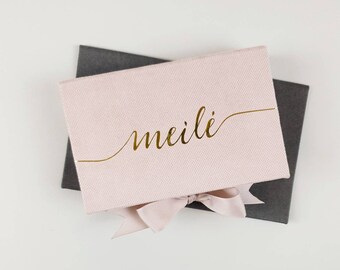 Personalized Clamshell Keepsake Box, Wedding Gift Presentation