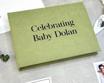 Personalized Baby Shower Guest Book – Photo Album, Advice & Wishes