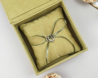 Personalized wedding ring box, Wedding ring pillow, Ring bearer box, Custom ring box, Ceremony ring box