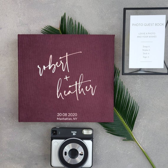 Wedding Guestbook for Polaroid Pictures, Instax Weddin Guestbook Book with  writing space