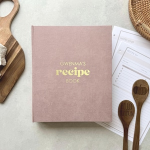 Caderno de receitas com capas | Personalize seu livro de receitas | Presente perfeito para amantes da gastronomia e livros de receitas | Presente de culinária para chefs