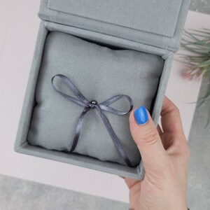 Personalized wedding ring box with pillow Wedding ring pillow Ring bearer box Ceremony ring box Engagement Ring box with pillow image 5