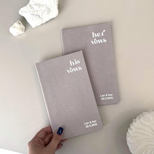 Personalisiertes Gelübdebüchlein für die Hochzeit | Seine & Ihre Gelübdebücher mit Karten | Rustikale Hochzeit Gelübde | Gelübdebuch-Set für die Zeremonie