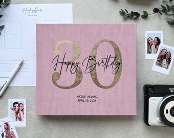 Personalized Birthday Guest Book As Gift, Birthday Party Gift, Birthday Gift, Memory guest book, Instax wishes book