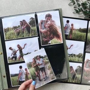 Personalized Custom Couple Photo Album With Sleeves up to 4x6 Photos, Slip in Family Photo Album, Wedding album imagem 3