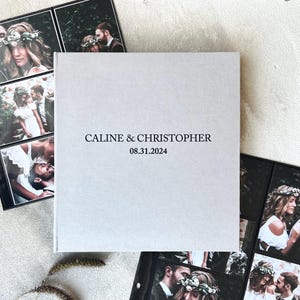 Personalized Wedding Photo Album With Sleeves up to 4x6 Photos | Wedding Photo Album | Slip in Family Photo Album | Luxury Photo Album